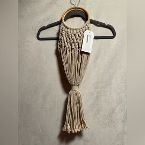 Beige Macrame Handbag